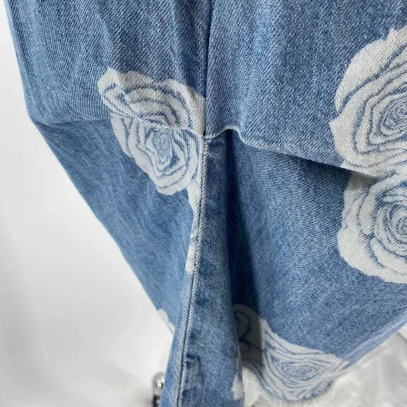 One X Oneteaspoon Lead rose mini dress size medium off on shoulder denim - Picture 6 of 12